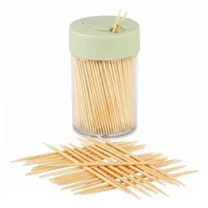 Toothpick Holder with 550 Count Bamboo Toothpicks Toothpick Holder with 550 Count Bamboo Toothpicks