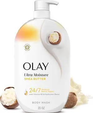 Body Wash for Women, Ultra Moisture, 24/7 Moisture Barrier Repair, Hydrating Formula for Visibly Healthy Soft Skin, Vitamin B3 & Hyaluronic Blend, For All Skin Types, Shea Butter Scent, 35 fl oz Body Wash for Women, Ultra Moisture, 24/7 Moisture Barrier Repair, Hydrating Formula for Visibly Healthy Soft Skin, Vitamin B3 & Hyaluronic Blend, For All Skin Types, Shea Butter Scent, 35 fl oz