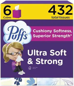 Ultra Soft Facial Tissuess, Mega Cube, 72 Facial Tissues Per Box, 6 Count Ultra Soft Facial Tissuess, Mega Cube, 72 Facial Tissues Per Box, 6 Count