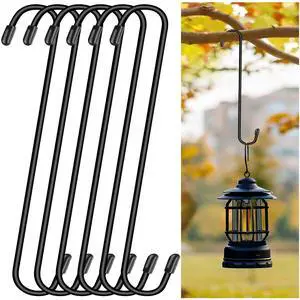 6Pack 12Inch Black Plant Hanger, Large S Hooks for Hanging Plants 6Pack 12Inch Black Plant Hanger, Large S Hooks for Hanging Plants