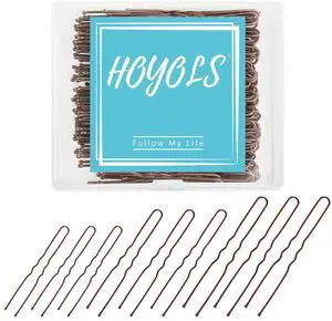 U Shaped Hair Pins for Buns, Assorted Sizes U Bobby Pins Brown U Shaped Hair Pins for Buns, Assorted Sizes U Bobby Pins Brown