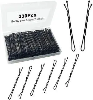 330 Pcs 2.2 Inch Black Bobby Pins, Set of Hairpins with Box, Premium Hair Pins for Kids, Girls and Women, Great for All Hair Types 330 Pcs 2.2 Inch Black Bobby Pins, Set of Hairpins with Box, Premium Hair Pins for Kids, Girls and Women, Great for All Hair Types