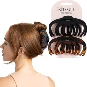 Octopus Hair Clips For Women - Classic Black & Tortoise, 2pcs Octopus Hair Clips For Women - Classic Black & Tortoise, 2pcs
