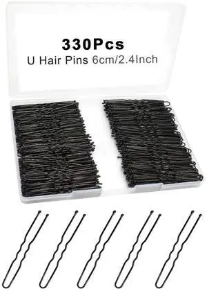 330 Count U Shaped Hair Pins for Buns, 2.4 inch Bun Pins Black Hair Pins for Women Girls with Storage Box, Hair Accessories for All Hair Types 330 Count U Shaped Hair Pins for Buns, 2.4 inch Bun Pins Black Hair Pins for Women Girls with Storage Box, Hair Accessories for All Hair Types