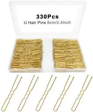 330 Count U Shaped Hair Pins Blonde, 2.4inch Gold Bun Pins Bun Hair Pins for Women Girls with Storage Box, Hair Accessories for All Hair Types 330 Count U Shaped Hair Pins Blonde, 2.4inch Gold Bun Pins Bun Hair Pins for Women Girls with Storage Box, Hair Accessories for All Hair Types