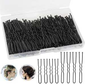 200Pcs Bobby Pins for Women, 2 & 2.4In U-Shaped Hair Pins Kit, Black 200Pcs Bobby Pins for Women, 2 & 2.4In U-Shaped Hair Pins Kit, Black