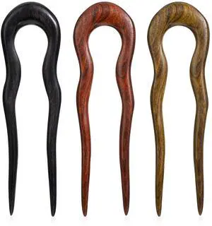 3 Pack Wooden Hair Sticks for Women, U Shaped Hair Fork, French U Shaped Hairpin with Two Prongs Hair Clips, U Shape Hair Forks for Long Hair, Frosted French Hair Pin, Vintage Matte Hair Pins 3 Pack Wooden Hair Sticks for Women, U Shaped Hair Fork, French U Shaped Hairpin with Two Prongs Hair Clips, U Shape Hair Forks for Long Hair, Frosted French Hair Pin, Vintage Matte Hair Pins