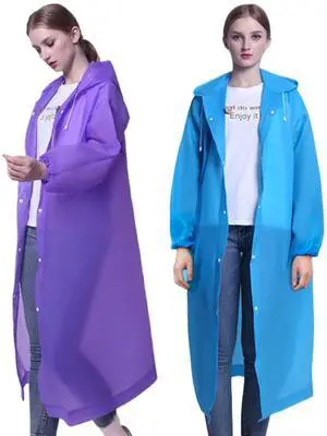 Rain Poncho Raincoats for Adult Reusable - 2-5 Pack EVA Waterproof Rain Coat with Hood, Rain Gear for Men Women (Blue+Purple) Rain Poncho Raincoats for Adult Reusable - 2-5 Pack EVA Waterproof Rain Coat with Hood, Rain Gear for Men Women (Blue+Purple)