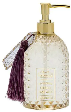 Tassel Hand Soap - Jasmine & Sandalwood | 20.5 Fl Oz | All Natural Decorative Hand Soap | Gentle & Hydrating | Tassel Hand Soap - Jasmine & Sandalwood | 20.5 Fl Oz | All Natural Decorative Hand Soap | Gentle & Hydrating |