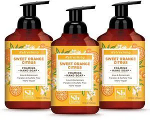 Foaming Hand Soap Orange Zest & Fennel, 11oz Pump Bottles, 3 Pack, Cruelty Free, Vegan Moisturizing Foaming Hand Wash for Kitchen & Bathroom Foaming Hand Soap Orange Zest & Fennel, 11oz Pump Bottles, 3 Pack, Cruelty Free, Vegan Moisturizing Foaming Hand Wash for Kitchen & Bathroom