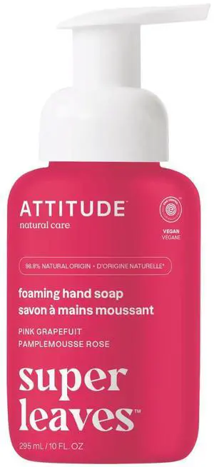 Foaming Hand Soap, EWG Verified, Plant and Mineral-Based Ingredients, Vegan and Cruelty-free Personal Care Products,Pink Grapefruit, 10 Fl Oz Foaming Hand Soap, EWG Verified, Plant and Mineral-Based Ingredients, Vegan and Cruelty-free Personal Care Products,Pink Grapefruit, 10 Fl Oz