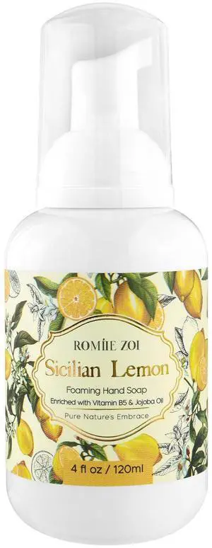 Foaming Hand Soap, Sicilian Lemon Scent, 4 fl oz Travel Size Foaming Hand Soap, Sicilian Lemon Scent, 4 fl oz Travel Size