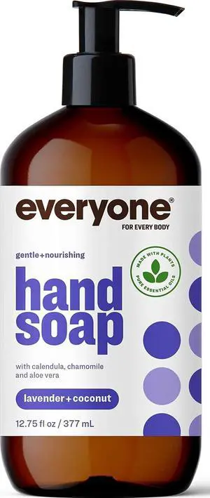 Everyone Liquid Hand Soap, 12.75 Ounce (Pack of 1), Lavender and Coconut, Made with Essential Oils for Kitchen and Bathroom Everyone Liquid Hand Soap, 12.75 Ounce (Pack of 1), Lavender and Coconut, Made with Essential Oils for Kitchen and Bathroom