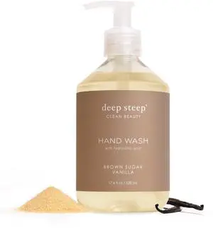 Liquid Hand Wash, Brown Sugar Vanilla, 17.6 oz Moisturizing Cleanser with Olive Oil, Aloe Vera, Glycerin & Hyaluronic Acid Vegan, Clean Beauty, Soft & Nourished Hands Liquid Hand Wash, Brown Sugar Vanilla, 17.6 oz Moisturizing Cleanser with Olive Oil, Aloe Vera, Glycerin & Hyaluronic Acid Vegan, Clean Beauty, Soft & Nourished Hands