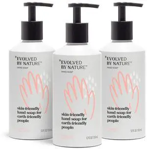Liquid Hand Soap, 12 Oz (Pack of 3), Unscented, Biodegradable Formula, Reusable Aluminum Dispenser Liquid Hand Soap, 12 Oz (Pack of 3), Unscented, Biodegradable Formula, Reusable Aluminum Dispenser
