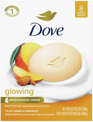 Glowing Beauty Bar Soap , Mango & Almond Butters, I 8 Count 3.75 oz Glowing Beauty Bar Soap , Mango & Almond Butters, I 8 Count 3.75 oz