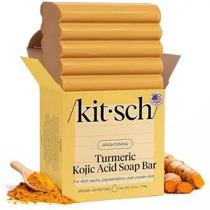 Kojic Acid Soap Turmeric Soap Bar Made in USA, 4 oz Kojic Acid Soap Turmeric Soap Bar Made in USA, 4 oz