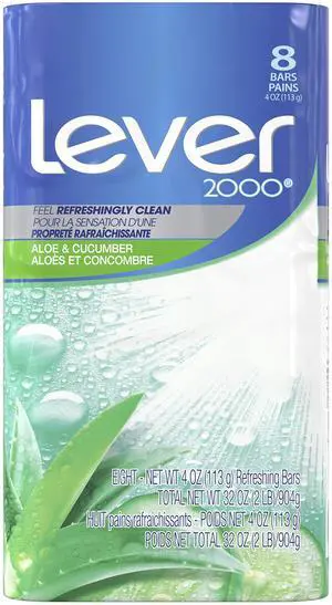 Refreshing Body Soap and Facial Cleanser Aloe & Cucumber Effectively Washes Away Bacteria 4 oz 8 Bars Refreshing Body Soap and Facial Cleanser Aloe & Cucumber Effectively Washes Away Bacteria 4 oz 8 Bars