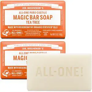 Pure-Magic Bar Soaps - Made with Regenerative Organic Certified Oils - For Face, Body, Hair- Vegan Soap Bars for Men & Women - Tea Tree, 2 pack, 5 oz Pure-Magic Bar Soaps - Made with Regenerative Organic Certified Oils - For Face, Body, Hair- Vegan Soap Bars for Men & Women - Tea Tree, 2 pack, 5 oz