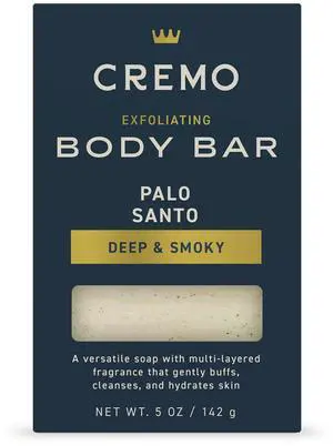 Exfoliating Body Bar for Men, Palo Santo Scent, Multi-Layered Fragrance That Buffs, Cleanses and Hydrates Skin, 5oz Exfoliating Body Bar for Men, Palo Santo Scent, Multi-Layered Fragrance That Buffs, Cleanses and Hydrates Skin, 5oz