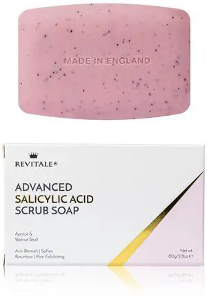 Advanced BHA Salicylic Acid Scrub Soap Exfoliating Bar for Face & Body, Deep Pore Cleanser, Anti-Blemish, Skin Softening Advanced BHA Salicylic Acid Scrub Soap Exfoliating Bar for Face & Body, Deep Pore Cleanser, Anti-Blemish, Skin Softening