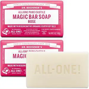 Pure-Magic Bar Soaps - Made with Regenerative Organic Certified Oils - For Face, Body, Hair- Vegan Soap Bars for Men & Women - Rose 2 pack, 5 oz Pure-Magic Bar Soaps - Made with Regenerative Organic Certified Oils - For Face, Body, Hair- Vegan Soap Bars for Men & Women - Rose 2 pack, 5 oz