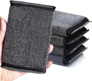 Kitchen Sponges for Dishes - Steel Wool Scrubber Sponges for Kitchen Heavy Duty Non-Scratch Scrubbing Cleaner (6 Pack) Kitchen Sponges for Dishes - Steel Wool Scrubber Sponges for Kitchen Heavy Duty Non-Scratch Scrubbing Cleaner (6 Pack)