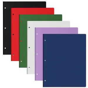 6 Pack Plastic Folders with Pockets 3 Hole Punched, Folders 3 Ring Binder | Heavy Duty Pocket Folders, 2 Pocket File Folder, for Letter Size Paper, 6 Assorted Color, for Documents, Office, School 6 Pack Plastic Folders with Pockets 3 Hole Punched, Folders 3 Ring Binder | Heavy Duty Pocket Folders, 2 Pocket File Folder, for Letter Size Paper, 6 Assorted Color, for Documents, Office, School