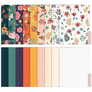 18 Pack Decorative File Folders Floral Folders Cute File Folder, Letter Size Colored File Folders,1/3-Cut Tabs, 9.6 x 11.6 Inches, for Office, School, Home 18 Pack Decorative File Folders Floral Folders Cute File Folder, Letter Size Colored File Folders,1/3-Cut Tabs, 9.6 x 11.6 Inches, for Office, School, Home