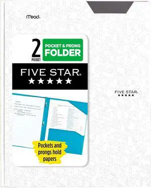 2-Pocket Folder, Plastic Folder with Stay-Put Tabs and Prong Fasteners, Holds 8-1/2" x 11" Paper, White (72494) 2-Pocket Folder, Plastic Folder with Stay-Put Tabs and Prong Fasteners, Holds 8-1/2" x 11" Paper, White (72494)