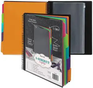 Spiral Folder Organizer - 5 Dividers & 10 Pockets with Zipper Pouch, Multi Pocket Color Cordinated Folder Binder with Customizable Tabs, Document Organizer (Fashion) Spiral Folder Organizer - 5 Dividers & 10 Pockets with Zipper Pouch, Multi Pocket Color Cordinated Folder Binder with Customizable Tabs, Document Organizer (Fashion)
