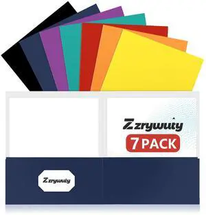 7 Packs Two Pocket Folders,Assorted Colors Two Pocket File Folders with Business Card Slot,Letter Size,Holds 100 Plus Sheets for School,Office,Business 7 Packs Two Pocket Folders,Assorted Colors Two Pocket File Folders with Business Card Slot,Letter Size,Holds 100 Plus Sheets for School,Office,Business