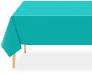 Teal Plastic Table Cloth Disposable 2 Pack, 54 x 108 Inch Tablecloths for Easter Party, Summer, Turquoise Rectangle Table Cover Teal Plastic Table Cloth Disposable 2 Pack, 54 x 108 Inch Tablecloths for Easter Party, Summer, Turquoise Rectangle Table Cover