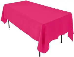 60 x 102-Inch Rectangular Polyester Tablecloth - Made in USA - Wrinkle-Resistant, Flame Retardant, Durable Party Table Cover, Banquet Tablecloth, Wedding Table Cover - Fuchsia 60 x 102-Inch Rectangular Polyester Tablecloth - Made in USA - Wrinkle-Resistant, Flame Retardant, Durable Party Table Cover, Banquet Tablecloth, Wedding Table Cover - Fuchsia