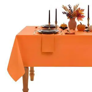 Halloween Rectangle Tablecloth - Waterproof and Wrinkle Resistant Washable Polyester Table Cloth for Kitchen Dining/Party/Wedding Indoor and Outdoor Use (60 x 84 inch, Orange) Halloween Rectangle Tablecloth - Waterproof and Wrinkle Resistant Washable Polyester Table Cloth for Kitchen Dining/Party/Wedding Indoor and Outdoor Use (60 x 84 inch, Orange)