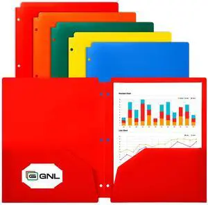 Plastic Folders with Pockets 3 Hole Punched, Pack of 5, 2 Pocket Folders for 3 Ring BinderColored Heavy Duty Binder Folder for School, Home and Office Plastic Folders with Pockets 3 Hole Punched, Pack of 5, 2 Pocket Folders for 3 Ring BinderColored Heavy Duty Binder Folder for School, Home and Office