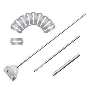 25.6" Stainless Steel Aquarium Algae Scraper with 10 Blades | Adjustable Handle, For Glass Fish Tanks, Effortless Algae Removal, Aquarium Cleaning Tool, Extra Replacement Blades Included 25.6" Stainless Steel Aquarium Algae Scraper with 10 Blades | Adjustable Handle, For Glass Fish Tanks, Effortless Algae Removal, Aquarium Cleaning Tool, Extra Replacement Blades Included