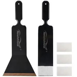 Window Tint Tools Bulldozer Squeegee Kit, Long Handle Tint Tools | Black Wide Mouth & Scrubber Paddle Scraper with Spare Scouring Pads for Windshield Cleaning Back Rear Window Film Installing Window Tint Tools Bulldozer Squeegee Kit, Long Handle Tint Tools | Black Wide Mouth & Scrubber Paddle Scraper with Spare Scouring Pads for Windshield Cleaning Back Rear Window Film Installing