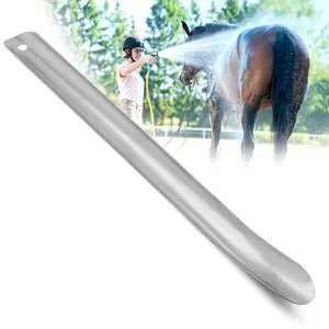 Equine Aluminum Sweat Scraper for Horses, 15" - Contoured PVC Coated Grooming Tool for Removing Sweat, Water, Ergonomic Grip for Easy Use, Moisture from Hooves, Coat, Blanket, Pony, Stable Equine Aluminum Sweat Scraper for Horses, 15" - Contoured PVC Coated Grooming Tool for Removing Sweat, Water, Ergonomic Grip for Easy Use, Moisture from Hooves, Coat, Blanket, Pony, Stable