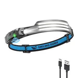 Headlamp, 230°Wide Angle 3*White Light Strips The Brightest Head Lamp Rechargeable with Motion Sensor Waterproof Headlight for Camping Hiking Outdoor Headlamp, 230°Wide Angle 3*White Light Strips The Brightest Head Lamp Rechargeable with Motion Sensor Waterproof Headlight for Camping Hiking Outdoor