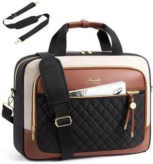 Laptop Briefcase for Women, Computer Messenger Shoulder Bags | Fits 15.6 or 17.3 Laptop, Waterproof, Long Strap, Diamond-Pattern, Dual Front Pockets, Luggage Strap, Business Work Bag Laptop Briefcase for Women, Computer Messenger Shoulder Bags | Fits 15.6 or 17.3 Laptop, Waterproof, Long Strap, Diamond-Pattern, Dual Front Pockets, Luggage Strap, Business Work Bag