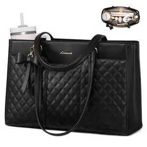 Laptop Tote Bag for Women,15.6 Inch Work Bags PU Leather Teacher Tote Bag,Waterproof Quilted Computer Bag for Office Professional Briefcase Gifts Laptop Tote Bag for Women,15.6 Inch Work Bags PU Leather Teacher Tote Bag,Waterproof Quilted Computer Bag for Office Professional Briefcase Gifts