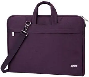 17.3-17 Inch Laptop Sleeve with Handle, MacBook Sleeve, Dark Purple | Splash-proof 17.3-inch laptop sleeve with handle and removable strap; fits Dell, HP and Lenovo notebooks for business travel 17.3-17 Inch Laptop Sleeve with Handle, MacBook Sleeve, Dark Purple | Splash-proof 17.3-inch laptop sleeve with handle and removable strap; fits Dell, HP and Lenovo notebooks for business travel