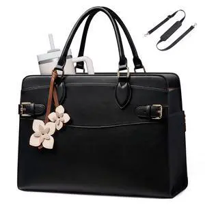 Laptop Tote Bag for Women Work Computer Purse for Teacher Nurse | 15.6 inch Waterproof Leather Handbag with Large Cup Holder for Office Travel, Large Shoulder Bible Bag for Gift Laptop Tote Bag for Women Work Computer Purse for Teacher Nurse | 15.6 inch Waterproof Leather Handbag with Large Cup Holder for Office Travel, Large Shoulder Bible Bag for Gift