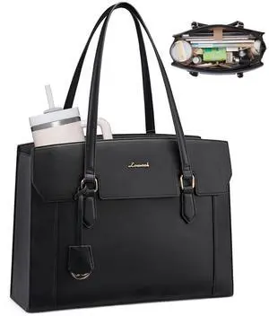 Laptop Tote Bag for Women,Computer Work Bag With Large Cup Holder,15.6 Inch Waterproof PU Leather Purse Briefcase for Teacher Laptop Tote Bag for Women,Computer Work Bag With Large Cup Holder,15.6 Inch Waterproof PU Leather Purse Briefcase for Teacher