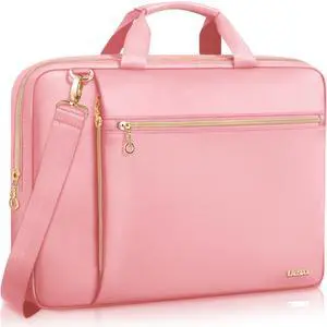 Laptop Bag Case for Women Men Messenger Briefcase Bag, 15.6 16 Inch | Compatible with MacBook Pro M5/HP OmniBook Omen Envy/Dell Pro Inspiron/Lenovo Yoga IdealPad, Carrying Computer Bag, Pink Laptop Bag Case for Women Men Messenger Briefcase Bag, 15.6 16 Inch | Compatible with MacBook Pro M5/HP OmniBook Omen Envy/Dell Pro Inspiron/Lenovo Yoga IdealPad, Carrying Computer Bag, Pink