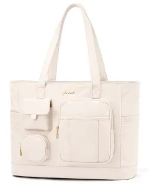 Laptop Tote Bag for Women Work, Teacher Tote & Nurse Bags with Zipper for Travel, Daily, College,Large Purse Computer Shoulder Handbag With Multi Pockets Black Laptop Tote Bag for Women Work, Teacher Tote & Nurse Bags with Zipper for Travel, Daily, College,Large Purse Computer Shoulder Handbag With Multi Pockets Black