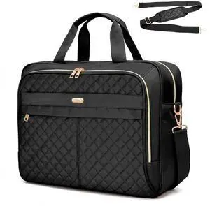 17 Inch Laptop Bag for Women, Computer Bag, Laptop Briefcase, Black | Messenger Bag for Work, Quilted Water-resistant Women's large laptop bag for Teacher & College, Business, Travel 17 Inch Laptop Bag for Women, Computer Bag, Laptop Briefcase, Black | Messenger Bag for Work, Quilted Water-resistant Women's large laptop bag for Teacher & College, Business, Travel