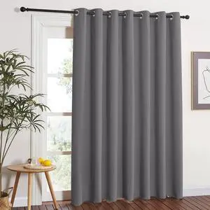 Grey Blackout Patio Sliding Door Curtains 84 inch Length, Grommet Room Divider Thermal Insulated Curtain Drapes for French Door/Living Room (Gray, W100 x L84, 1 Panel) Grey Blackout Patio Sliding Door Curtains 84 inch Length, Grommet Room Divider Thermal Insulated Curtain Drapes for French Door/Living Room (Gray, W100 x L84, 1 Panel)