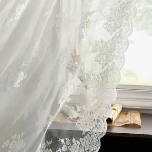 Ivory Lace Curtains for Bedroom Rustic Floral 52 x 84 Inch, 2 Panels | Rod Pocket, Intricate Knitted Detail, Softened Glare, Soft Country Elegance, Classic Full-Length Look, Privacy Ivory Lace Curtains for Bedroom Rustic Floral 52 x 84 Inch, 2 Panels | Rod Pocket, Intricate Knitted Detail, Softened Glare, Soft Country Elegance, Classic Full-Length Look, Privacy